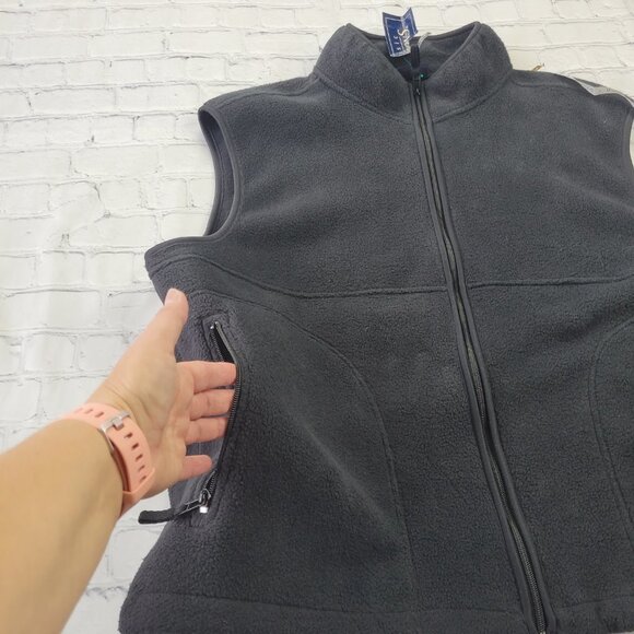 NWT Basic Edition Mens black fleece zipper vest size XL - Picture 5 of 11